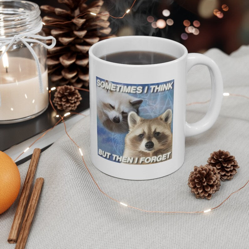 Funny Raccoon Meme Ceramic Mug 11oz Trash Panda Meme