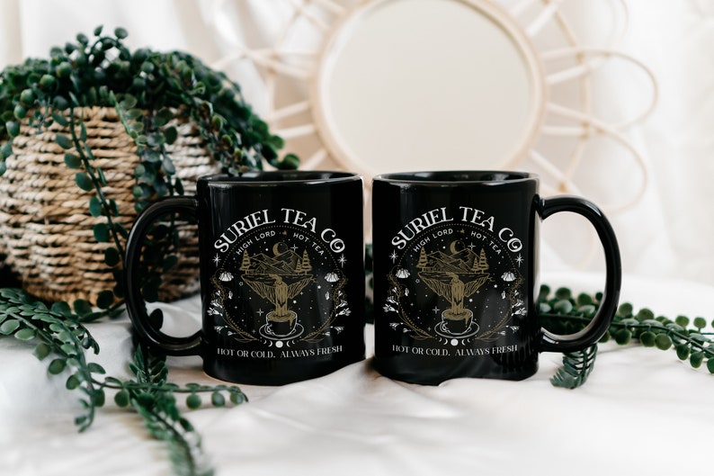 Suriel Tea Co Acotar Mug, High Lord Hot Tea | 11oz black mug | Banned books | Perfect for Hot Tea or Coffee