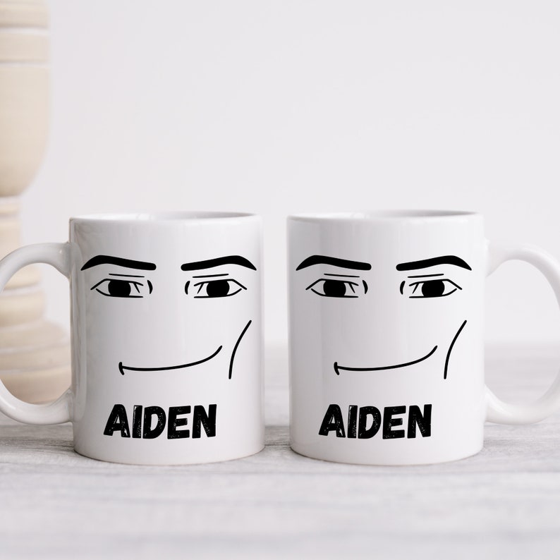 Roblox Man Face Mug Personalized | Gaming Birthday Gift | Custom Roblox Guy Face | Gaming Mug