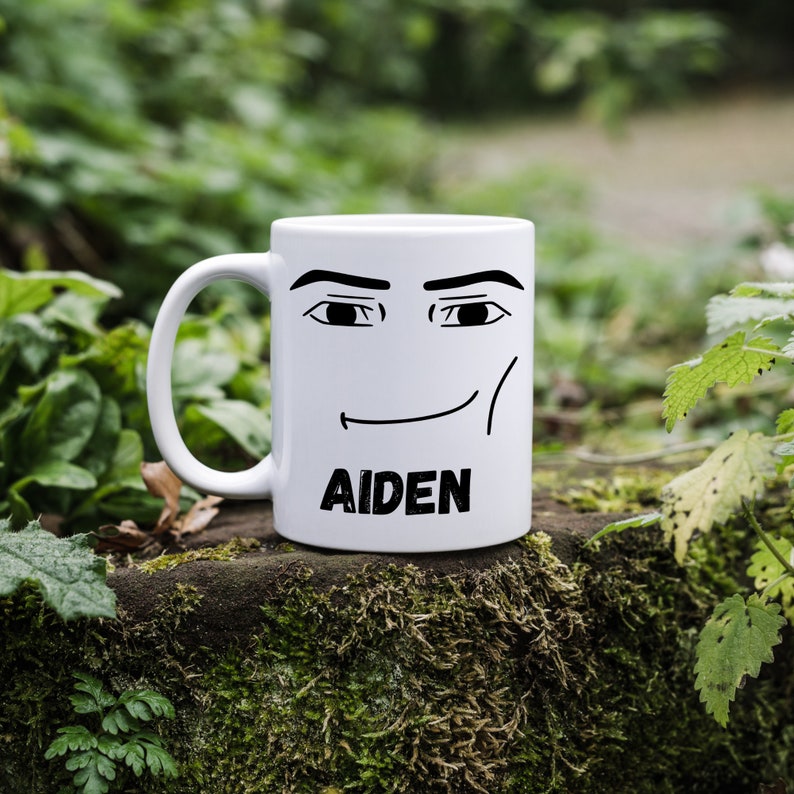 Roblox Man Face Mug Personalized | Gaming Birthday Gift | Custom Roblox Guy Face | Gaming Mug