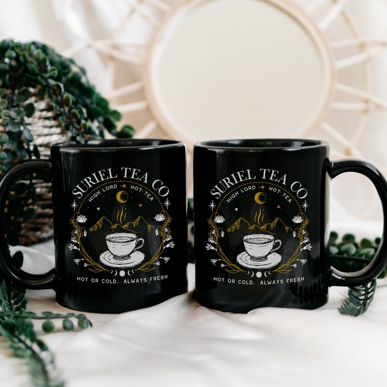 Suriel Tea Co Acotar Mug | Banned Books Mugs | Booktok Mug | Feyre And Rhysand | Velaris Mug | Perfect for Hot Tea
