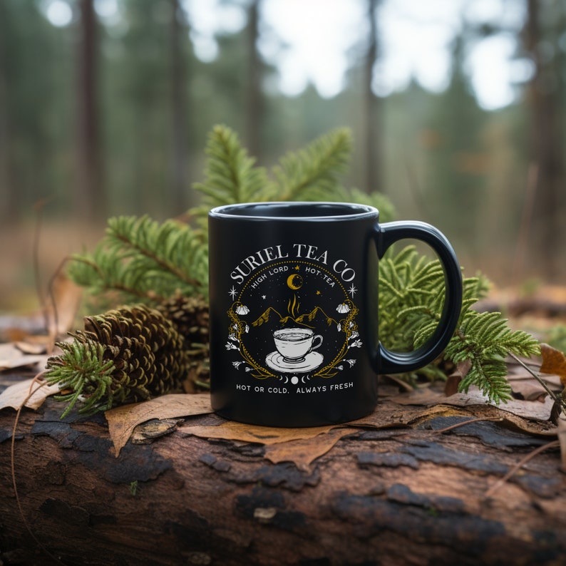 Suriel Tea Co Acotar Mug | Banned Books Mugs | Booktok Mug | Feyre And Rhysand | Velaris Mug | Perfect for Hot Tea