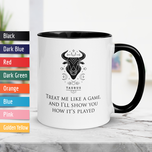 Taurus Zodiac Colored Mug, Ceramic Constellation Coffee Mug, Astrology Taurus Sign Mug, Birthday Gift Mug, Horoscope Mug