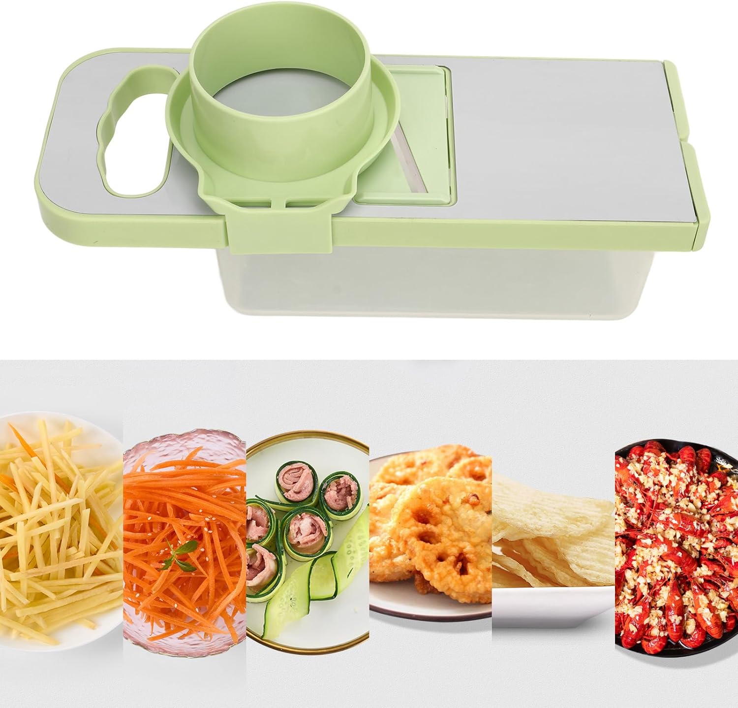 Multifunctional Vegetable Cutter with Container 6pcs